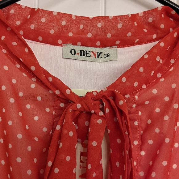 New Red polka dot gown maxi - Picture 3 of 6